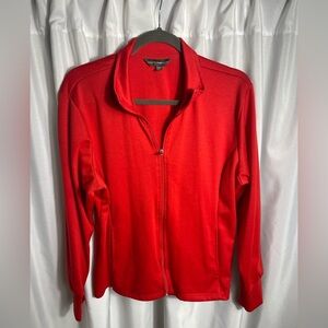 Stretch The Rules Red Women's Size XL Jacket Zip Up Collared Casual